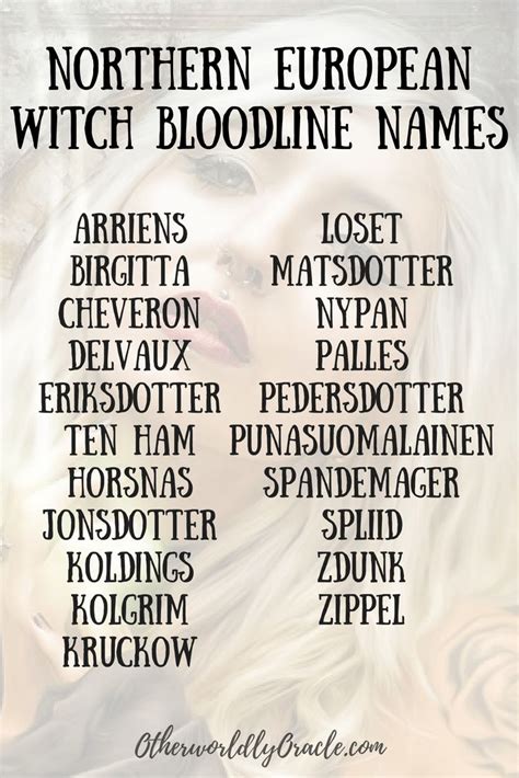 Dutch Witch Bloodline Names: Legends and Lore